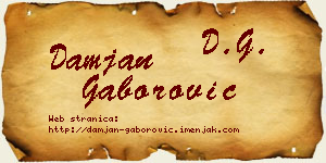Damjan Gaborović vizit kartica